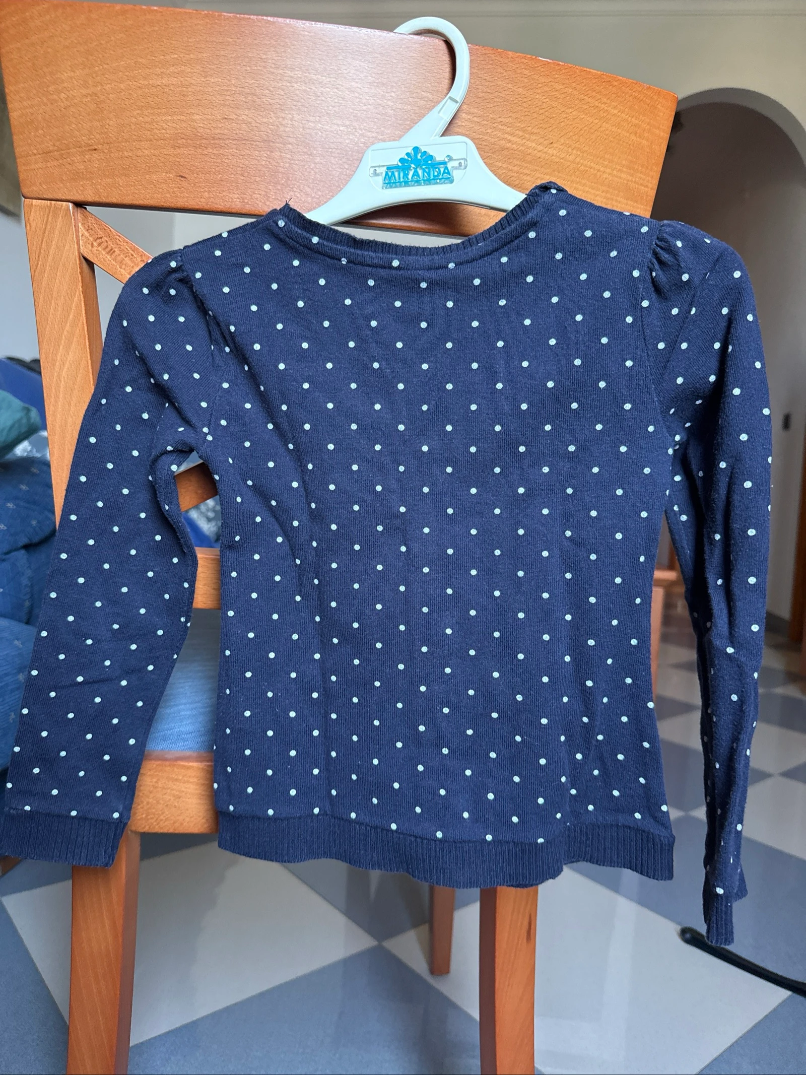 Jaqueta de malha listrada para menina – photo 3